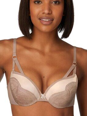 #1552 Maidenform Love the Lift Push up Underwire Bra- Evening Blush with Cream